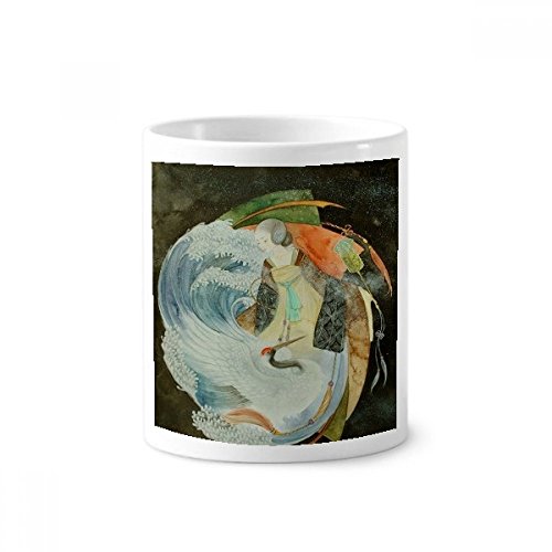 Cadeau culturel chinois tasse grue blanche en céramique 350ml