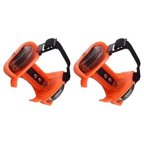 Sosoport 1pair Glowing Adjustable Roller Shoe Wheels Portable Skating Accessory for Boys and Girls Sturdy Heel Wheels for Active Play Gear for Skating Anytime Anywhere