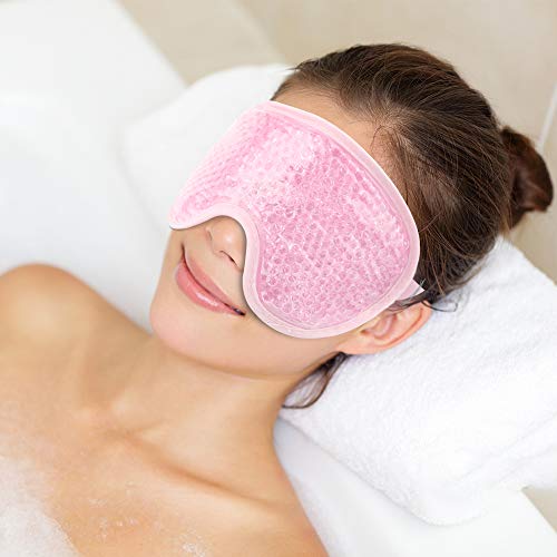 Masque Yeux Chauffant Newgo – Coussin Graines De Lin & Lavande – Soulagement Yeux Secs, Migraines & Stress – Yoga, Méditation & Sommeil