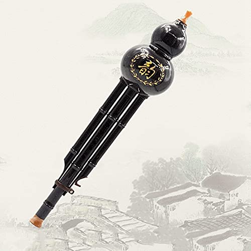 Flauta China Tradicional Hulusi Calabaza cucurbita Flauta Clave C Profesional étnico Musical Instrumento de Viento de Madera para Regalos para Principiantes