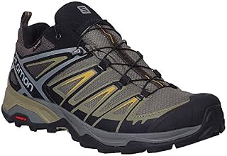 Salomon Men's X Ultra 3 GTX Hiking Shoes, Castor Gray/Beluga/Green Sulphur, 11