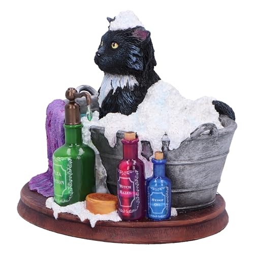 Nemesis Now Lisa Parker Bath Time Figurine 11cm, Resin, Inspired by Bath Time Artwork, Cat in Bath Tub Ornament - Image 2