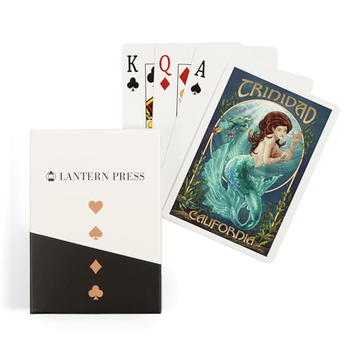 Lantern Press Trinidad, California, Mermaid, 52 cartas póker