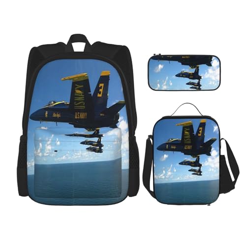 Airplane Aircraft Backpack 3PCS Backpack Set 17 IN Computer backpack Laptop Backpack
