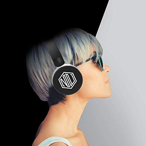 Image of Nu Republic Dubstep Wireless Headphones with Mic (Black and Silver)