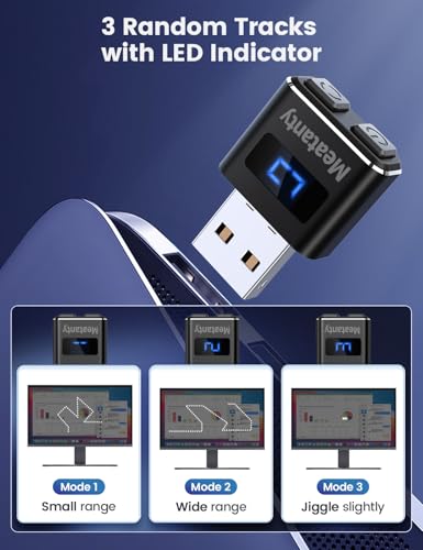 meatanty Kleine metalen muis - Ondetecteerbare USB-muisbeweging - Met display - 3 modi - Muisbewegingsapparaat - Tuimelschakelaar voor computer/pc/computer - Afbeelding 4