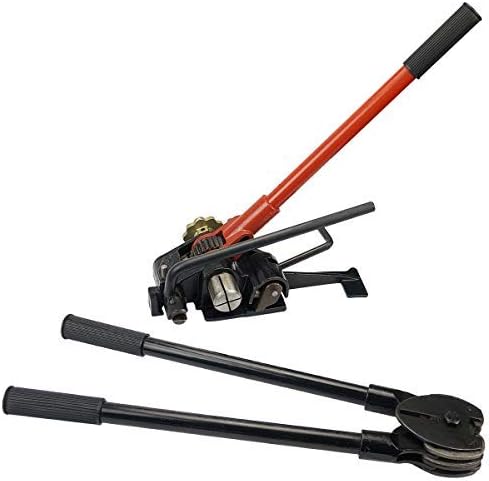 Steel Strapping Kit Tensioner Sealer for 1/2" - 3/4" Steel Strap Heavy Duty High Tensile Manual Tool