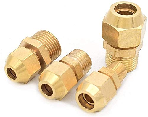 Raccordi filettati Raccordo rapido Svasatura in rame Collegare direttamente 1/8" 1/4" 3/8" 1/4" Filettatura maschio Raccordo in ottone Espansione in rame Connettore adattatore svasato Estuario Conver