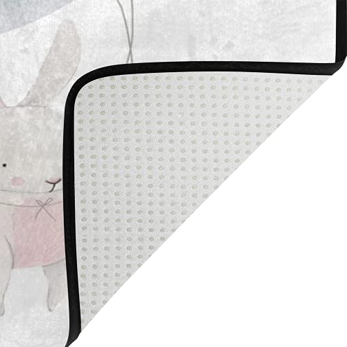 Tapis de sol super doux lapin blanc pour créer un coin jeu enfant