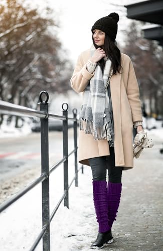 Image of fauson Leg Warmers for Women Y2k - 80s Ribbed Knit Leg Warmers for Boots