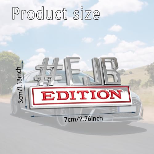 Image of FJB Edition Car Emblem, 3D Letters #FJB Car Edition Emblem, Car Decal 3D Raised Letters Bumper Sticker, 3D Car Exterior Emblems Badge 3D Sticker Decal Fit for Cars Bumper Window