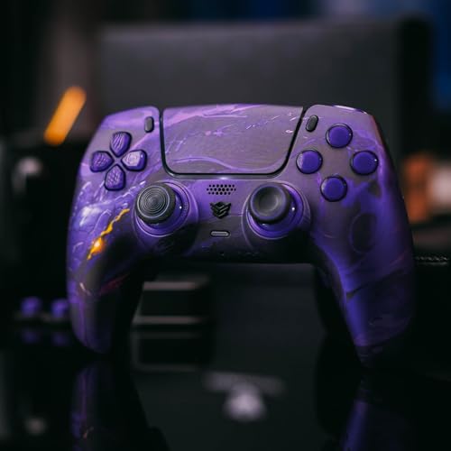 HEXGAMING ホールエフェクトバージョンps5やPCや携帯など対応用PHANTOM Proゲーミングコントローラー、4つの割り当て可能な背面ボタンが付いて、プロファイルが6種類登録できて、交換可能なアナログスティック8種類から選べ、調整できるアダプティブトリガー機能付いています【Orochi】