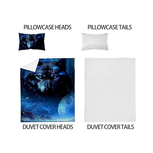Housse de couette loup lit simple pour éviter la transpiration