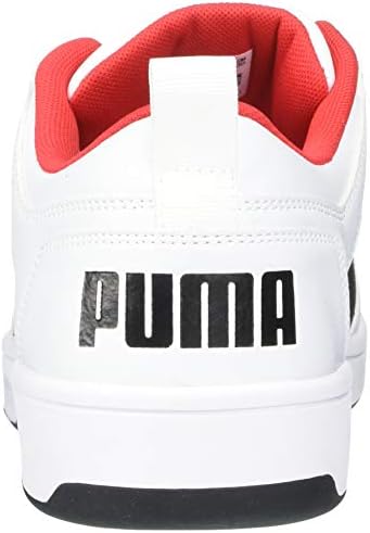 PUMA Mens adult Rebound Layup Lo Sneaker, Puma White-puma Black-high Risk Red, 12 US | Image 2