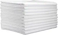 Kit 10 Panos De Prato Branco Liso 100% Algodão Pé De Galinha 44x68cm