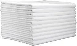 Kit 10 Panos De Prato Branco Liso 100% Algodão Pé De Galinha 44x68cm