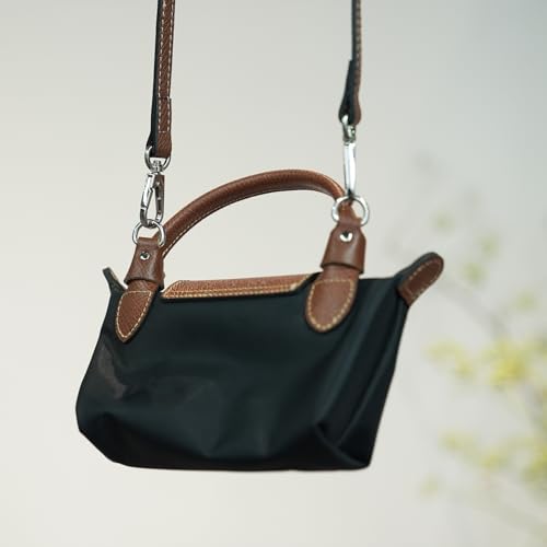 Image of D.DUO Leather bag strap，Mini bag leather shoulder strap，For Longchamp leather wallet strap replacement conversion kit