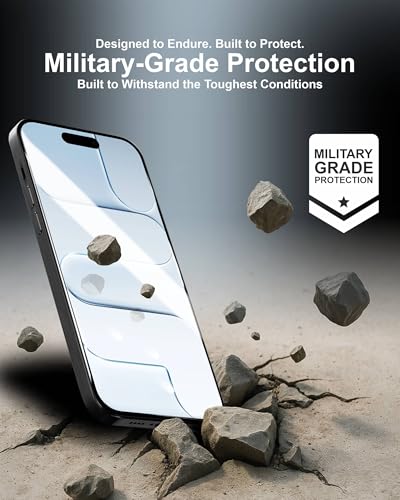 Image of Affix 2 Pack for iPhone Air Or iPhone 17 Air Full Coverage Tempered Glass, Screen Protector Guard with Easy Fix Installation Tool, 9H Hardness Shatterproof, HD Clear Scratch Resistant