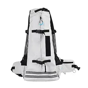 Indy Mall Dog Carrier Breathable Corgi Carrying Bag Hiking Travel Pet Backpacks Grey