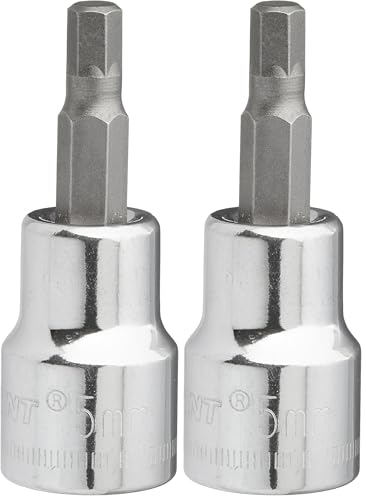 Image of Crescent 3 /8 inch Drive Hex Bit Metric Socket 5mm - CHBS8N (Pack of 2)