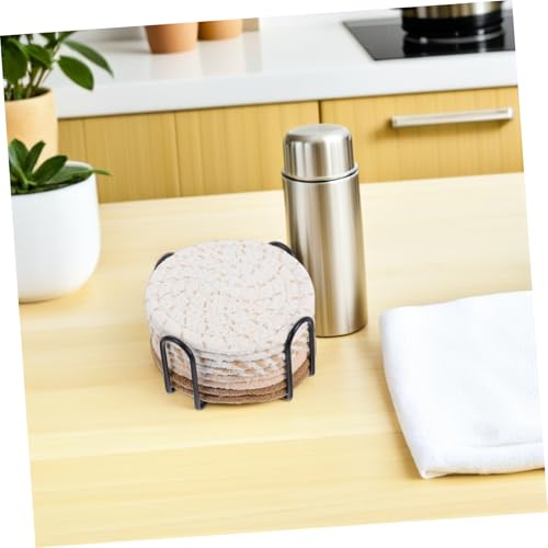 Dessous de tasse absorbant en coton tissé épais pour la protection de table