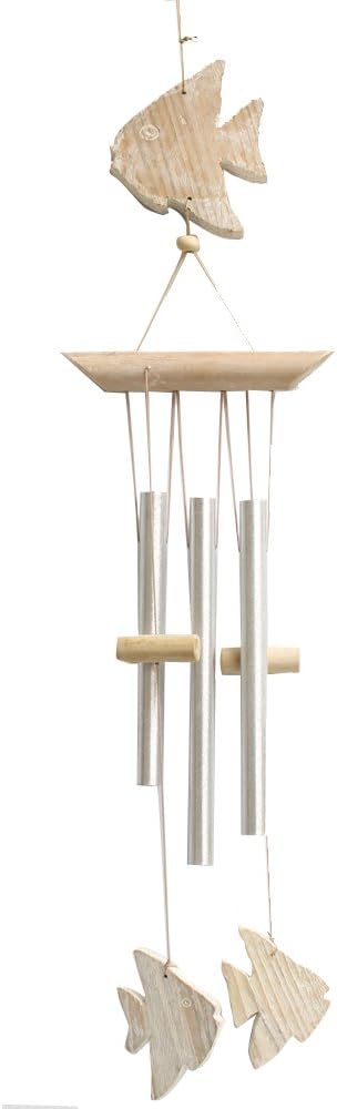 Jade Garden 3811116 Tropical Fish Wind Chime with 3 Tubes