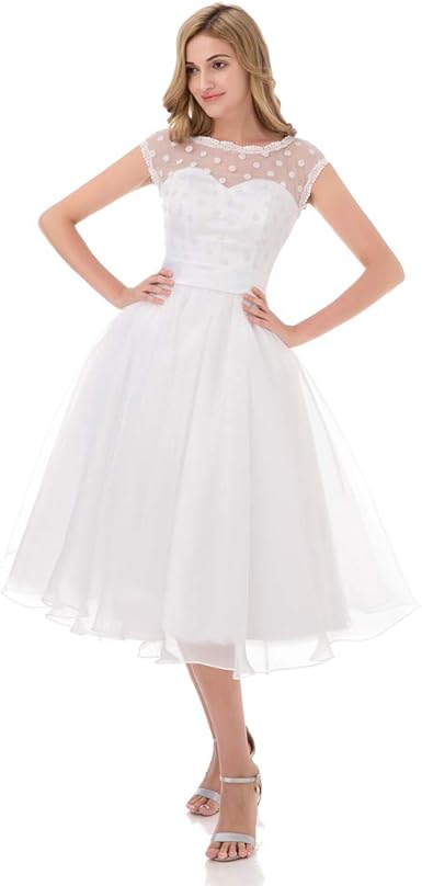 dot wedding dress