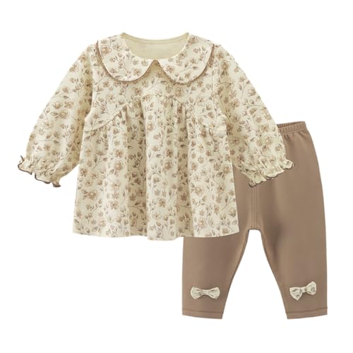 gurcooc Babykleidung Set Baby Mädchen Baumwolle Langarm Rüschen Blumen...