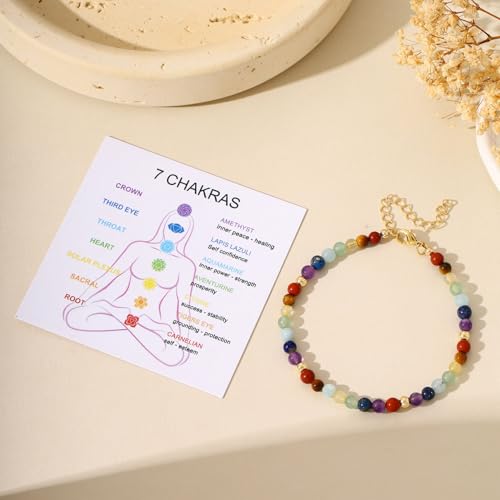 Image of Triple Threat Protection Anxiety Relief Gifts for Women,Natural Healing Crystal Bracelet Evil Eye Jewelry for Her Friends