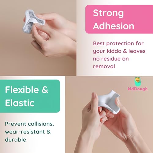 Image of KidDough Baby Proofing Corner Guards, Corner Protector for Sharp Edges, Table Corner Protector for Baby Safety (Soft L Shape)