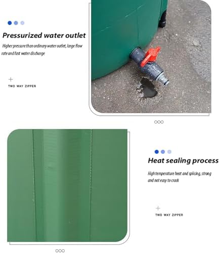 Eco-Friendly Portable Rain Barrel for Rainwater Collection - Water Storage Container with Filter & Overflow Kit, Ideal for Gardens & Outdoor Use