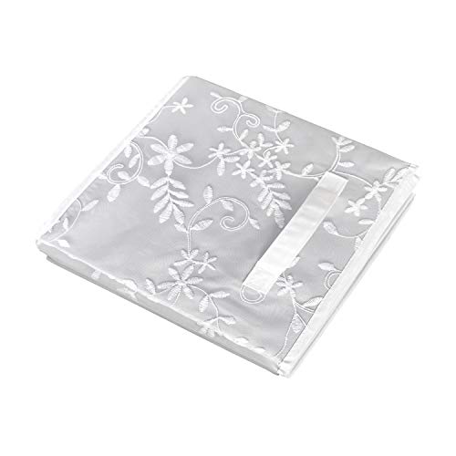 Sweet Jojo Designs Grey Floral Vintage Lace Foldable Fabric Storage Cube Bins Boxes Organizer Toys Kids Baby Childrens - Set Of 2 - Solid Gray Luxurious Elegant Princess Boho Shabby Chic Luxury Flower #TOP3