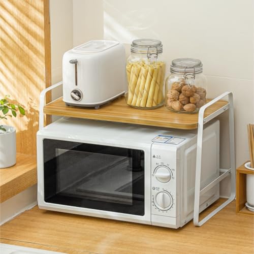 Étagère micro-ondes empilable : support de cuisine multicouche - 4