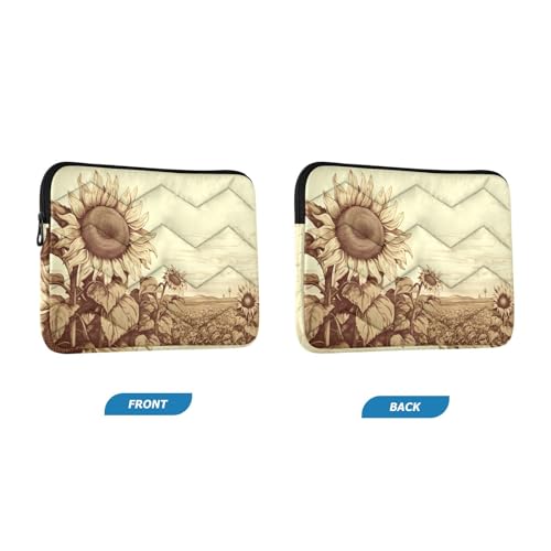 Funda para portátil 13-14 pulg con diseño vintage girasoles miniatura 2