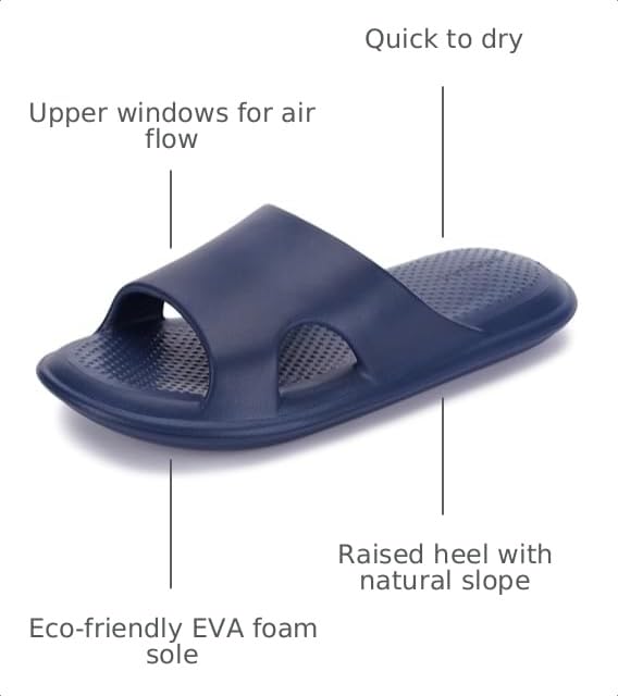 Image of BRONAX House Slippers for Women and Mens | Quick Drying Shower Shoes | Cushioned Sole