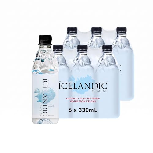 Icelandic Glacial Natural Spring Alkaline Water, 330 ml, 6 Count (Pack of 2)