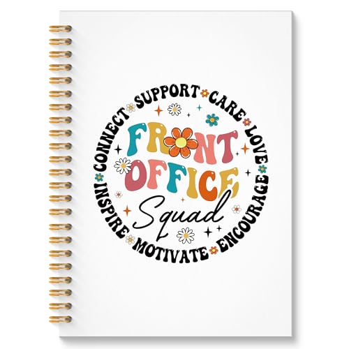 ROXMART Front Office Squad Spiral Notebook, Staff Appreciation Gifts Journal, Administrative Assistant Secretary Gifts, Inspirational Office Hardcover Notebook Journal, 5.5x8.3 Inch