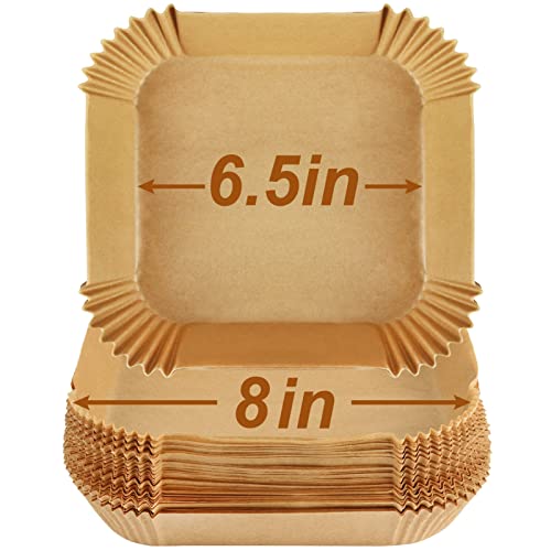 YQL Square Air Fryer Liners for Single Basket 3.5L-6L, 6.5inch Airfryer Liners Disposable for Ninja Speedi/AF140UK/SL300UK
