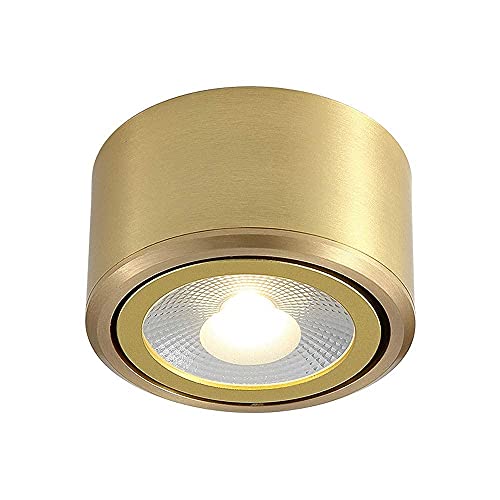 Plafonnier LED et spot en laiton encastrable 9W pour une cuisine lumineuse