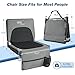 RELAX FIELD Stadium Seats with Back Support and Cushion, Folding Stadium Chair Includes Shoulder Strap and Cup Holder, Portable Bleacher Chairs for Sports Events,Grey