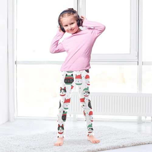 Christmas Cute Cat Girls Leggings Soft Stretch Workout Yoga Dance Pants for Kids Casual Tights4