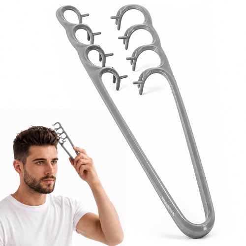 Peine de dientes anchos para peinado diario gris miniatura 1