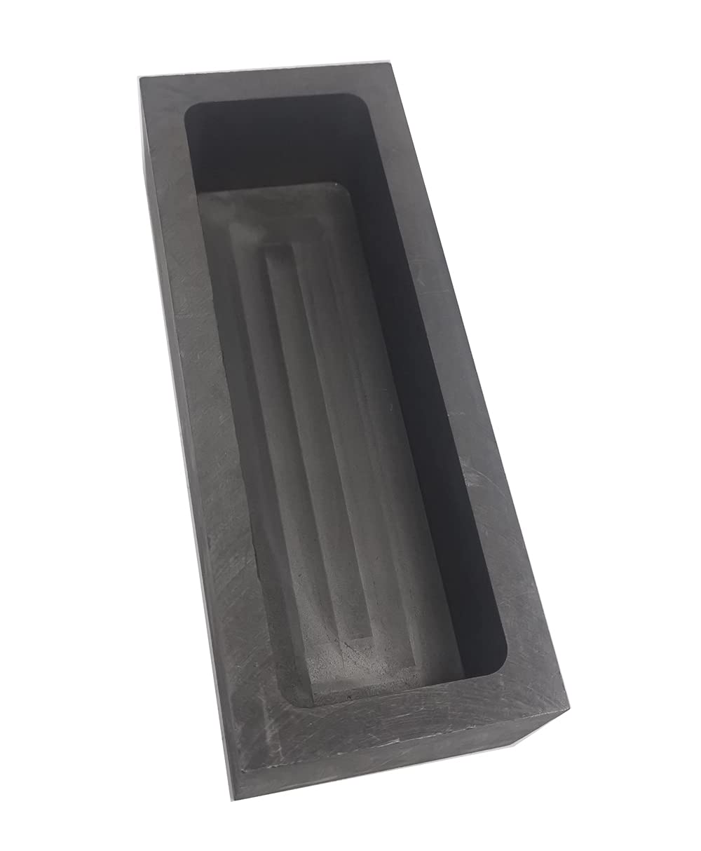 LLF Gold Silver Graphite Ingot Mold Mould Crucible for Melting Casting Refining (180x70x50MM(5.5kg Gold / 3kg Silver))