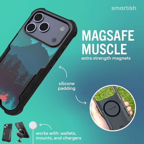 Image of Smartish iPhone 17 Pro MagSafe Case - Gripzilla Protective Magnetic Case for Men [Rugged + Tough] Military Grade Heavy Duty Grip Armor - Drop Tested for iPhone 17 Pro - Moving Mountains