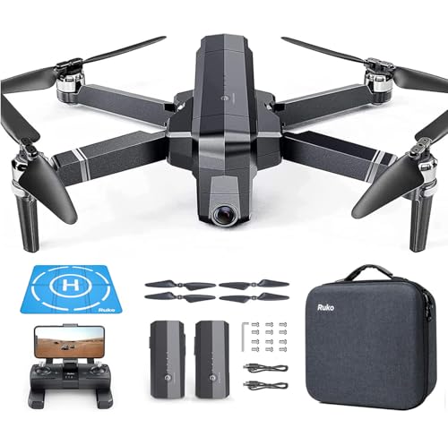 Image of Ruko F11PRO Drone and H002 Landing Pad, 4K UHD Camera 60 Mins Flight Time with GPS Auto Return Home Brushless Motor, Compliance with FAA Remote ID, Black (with Carrying Case)