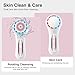 UMICKOO Face Scrubber Exfoliator,Facial Cleansing Brush Rechargeable IPX7 Waterproof with 5 Brush Heads,Electric Face Spin Brush for Exfoliating, Massaging and Deep Cleansing (White+Pink)