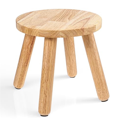 FdcZeyxior Natural Solid Wood Step Stool 9 Inch Short Sit