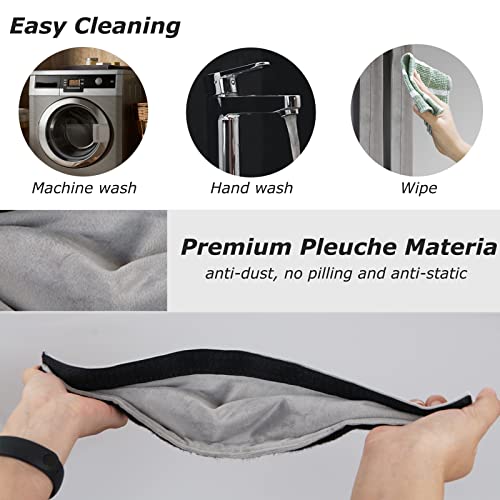 Daixers 3Pcs Refrigerator Door Handle Covers Kitchen Decor Keep Appliance Clean Anti-Static Stains For Fridge Dishwashers Velvet（Grey ） #TOP4
