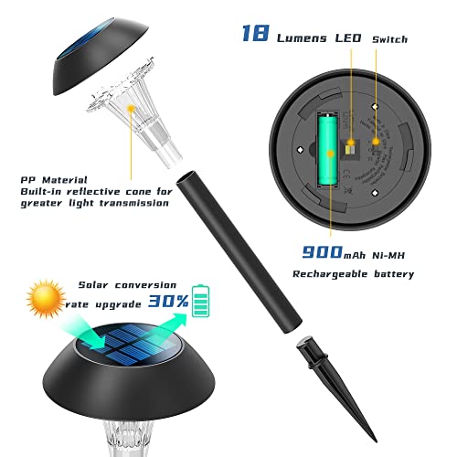 Leidrail Solar Pathway Lights Outdoor Solar Lights For Yard, 12 Pack Rgb/Warm White Solar Outdoor Lights Waterproof Solar Powered Garden Lights Landscape Lighting For Yard Garden Walkway Patio #TOP4