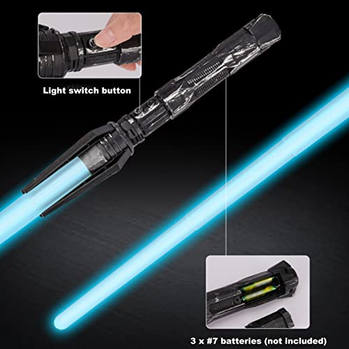 Sabre de luz retrátil fx, sabre de luz de brinquedo lnous sete cores 2 em 1 sabre de luz para acessó
